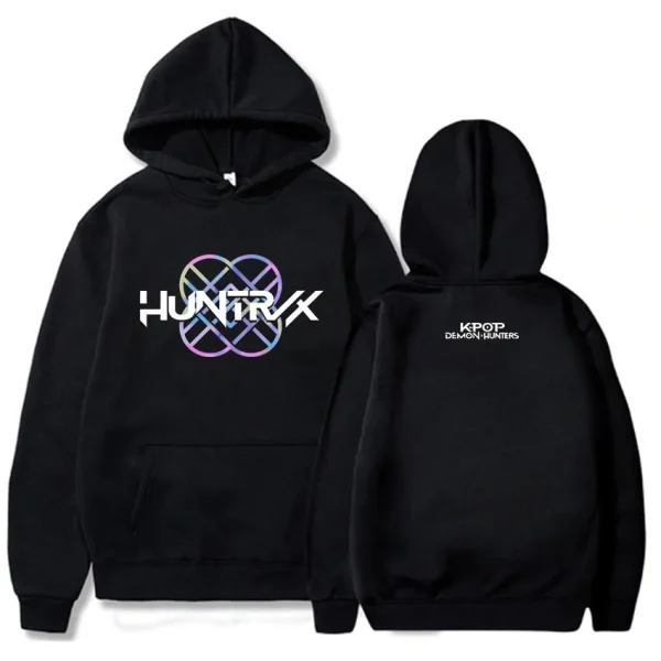 Huntrix Logo Graphic Hoodie Unisex Loose Fleece Pullover 2025