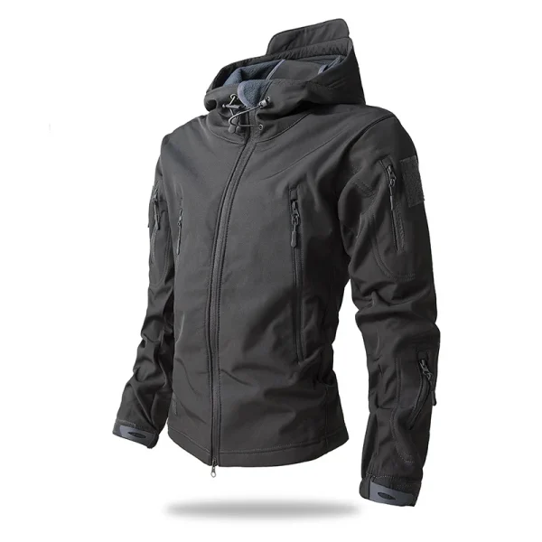 Men's hooded casual military outdoor multifunctional jacket