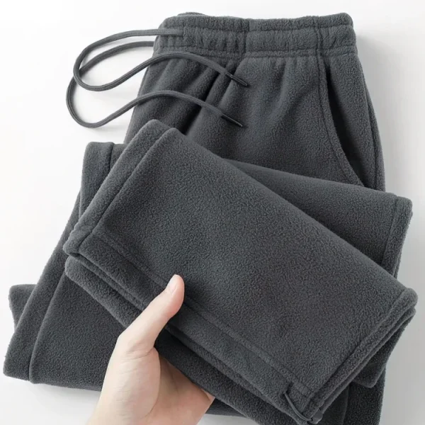 Vintage Thick Winter Casual Fleece Pants Men Wide leg Baggy Warm Sweatpants Male Drawing Jogger Pants Falls Trousers